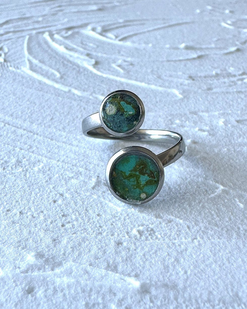 Miniature : Douce nature- Bague ajustable à deux ronds  no. 004