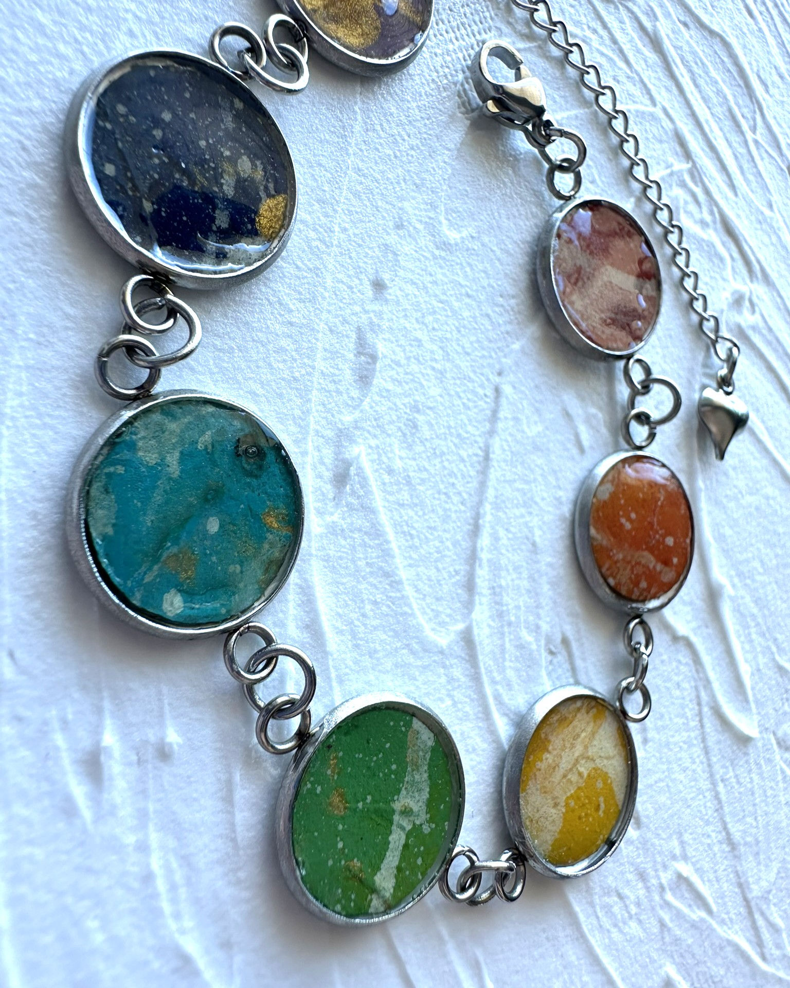 Chakras- Bracelet 7 pièces circulaires ajustable no. 007