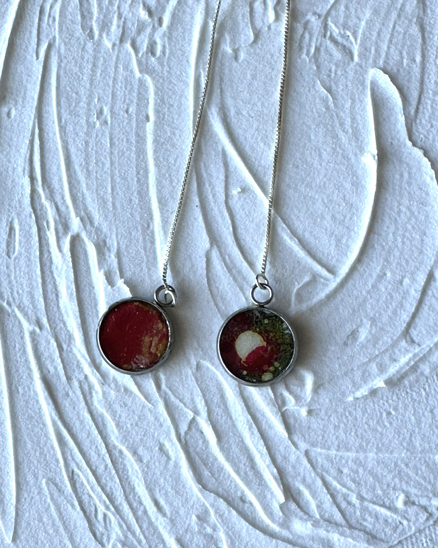 Douce nature - Boucles d'oreilles à chaîne pendantes no. 009