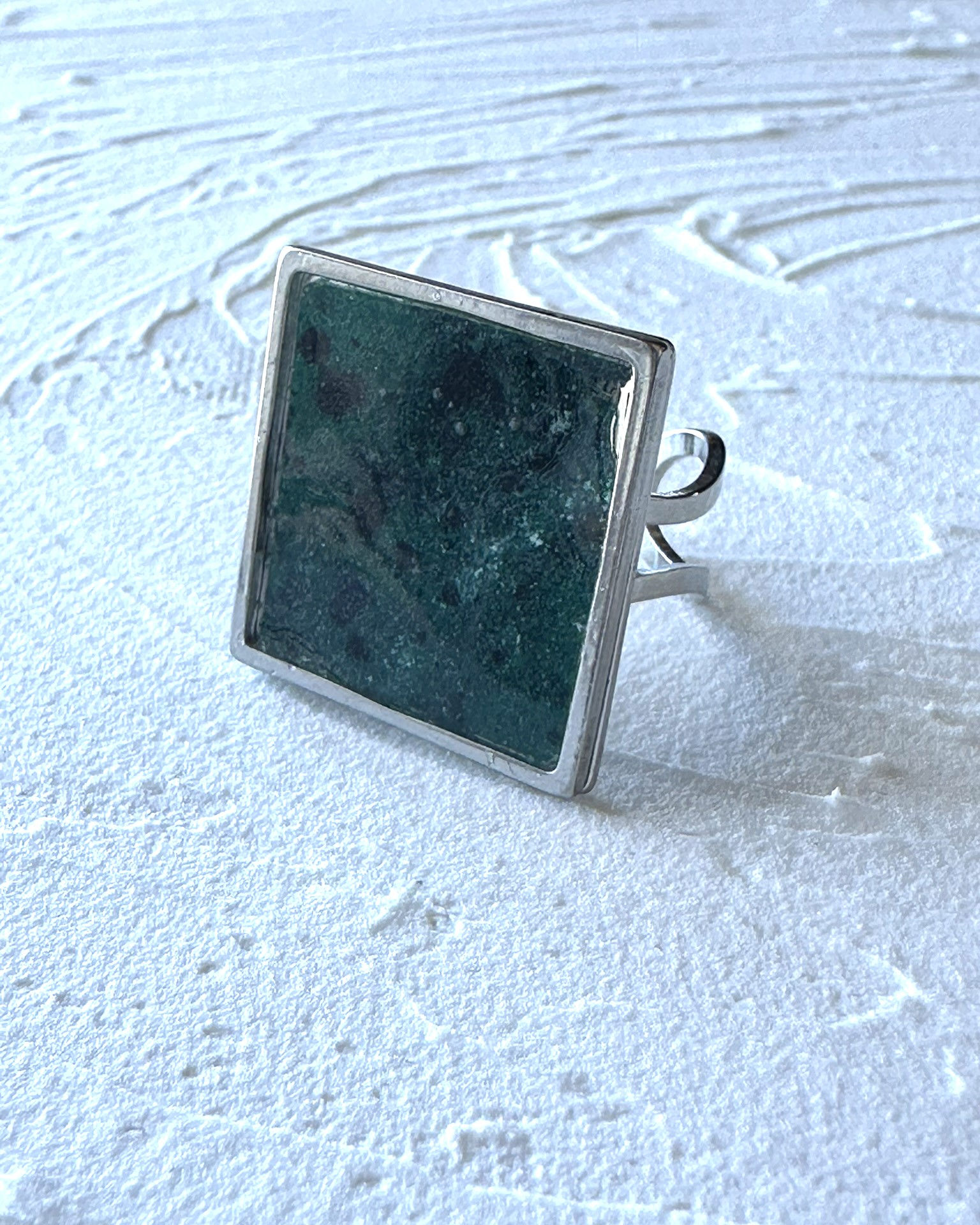 Malachite - Bague ajustable no. 002