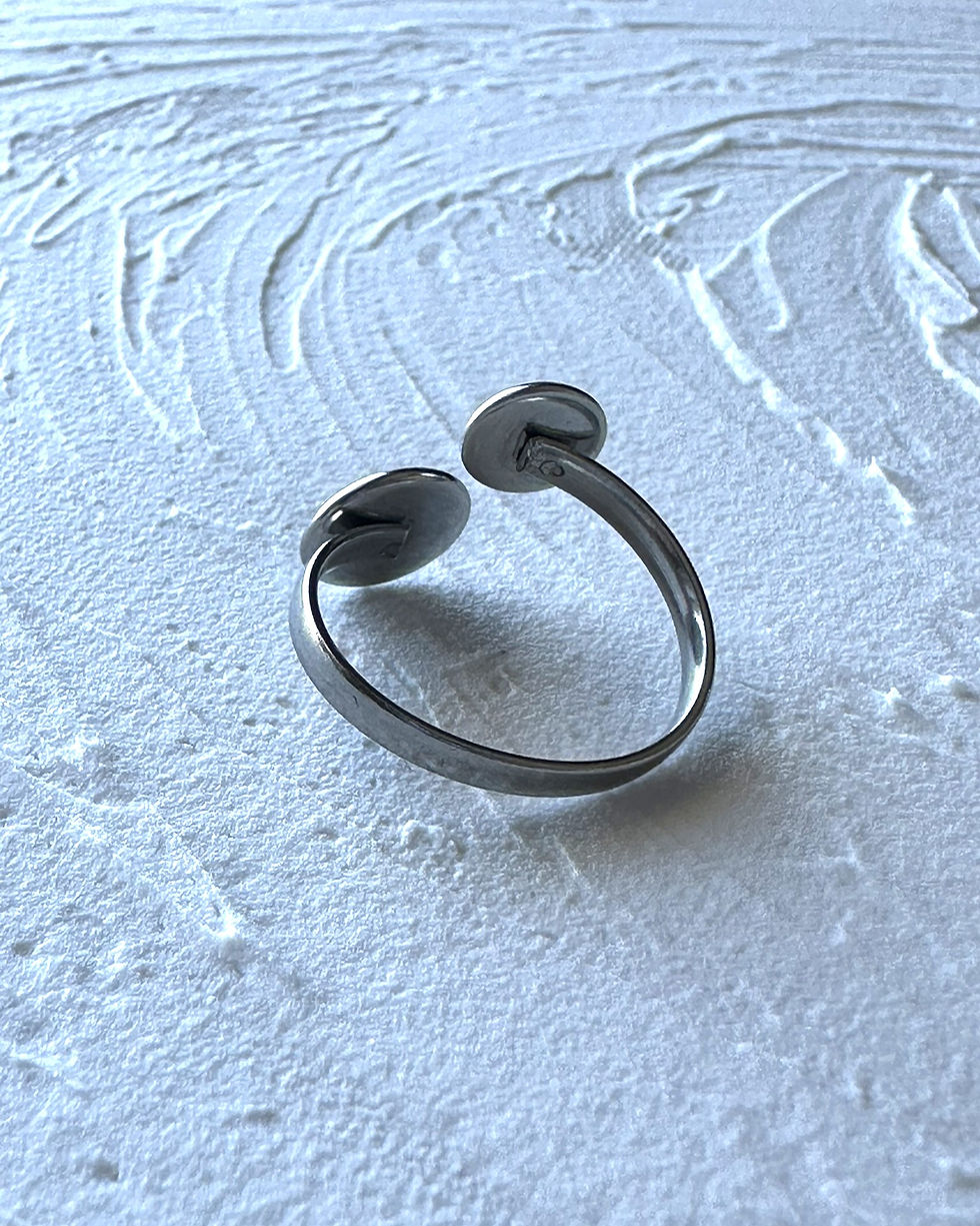 Thumbnail: Douce nature- Bague ajustable à deux ronds  no. 005