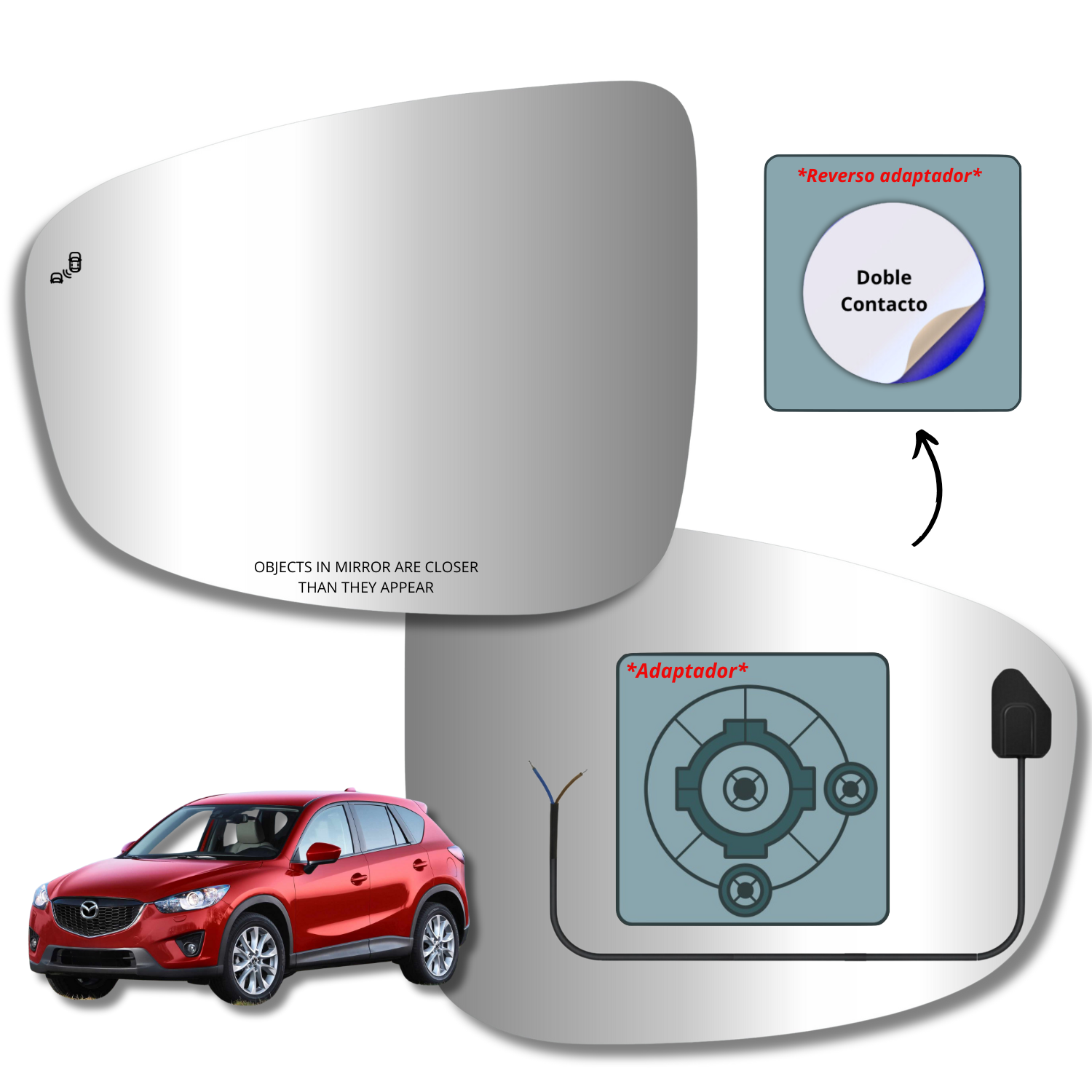 Mazda CX5 2011-2015 Luneta alternativa espejo retrovisor