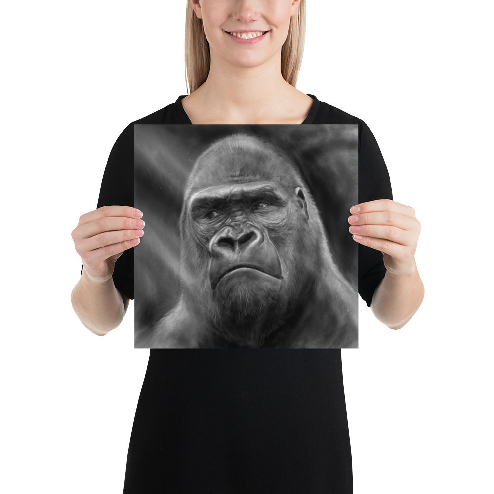 Western Lowland Gorilla — Fine Art Poster