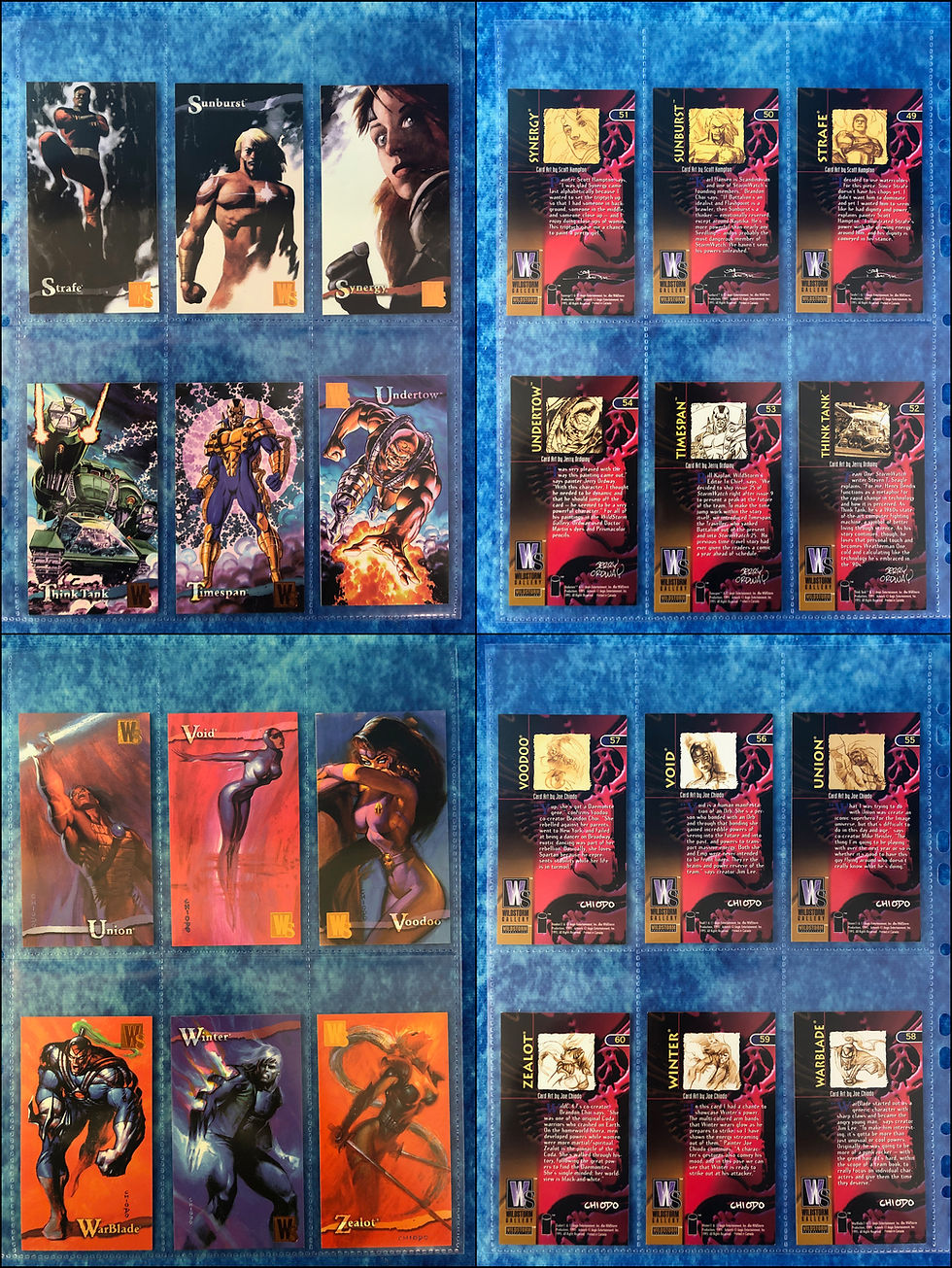 Thumbnail: WildStorm Gallery Widevision complete trading card base set by WildStorm 1995