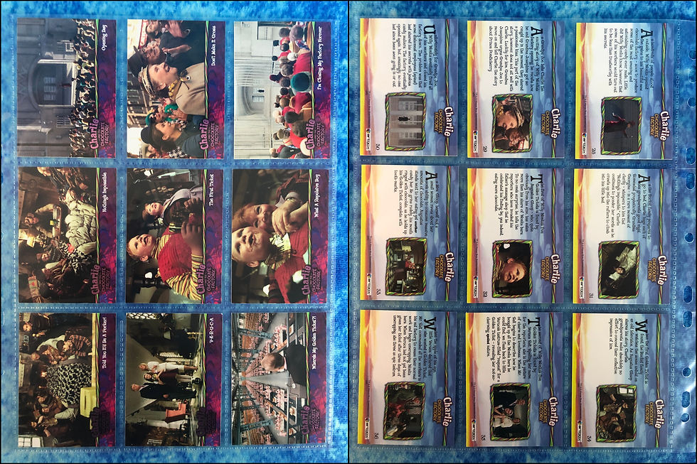 Thumbnail: Charlie and the Chocolate Factory complete trading card base set by Artbox 2005