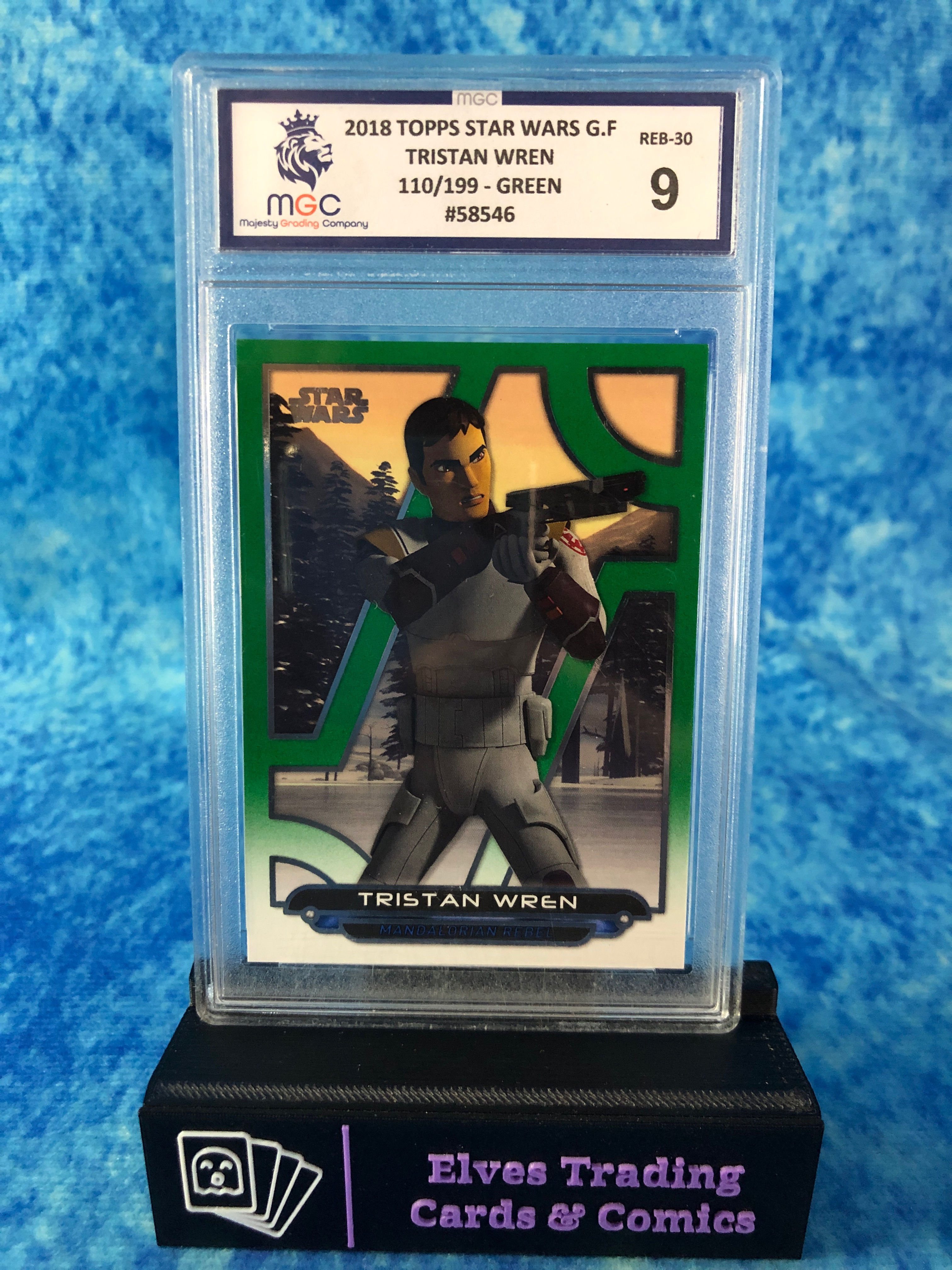 Star Wars Galactic Files #REB-30 Tristan Wren /199 MGC 9 Graded Card Slab 58546