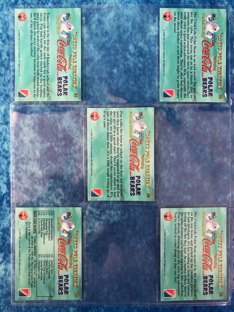 Thumbnail: Coca-Cola Polar Bears: "South Pole Vacation" complete trading card base set