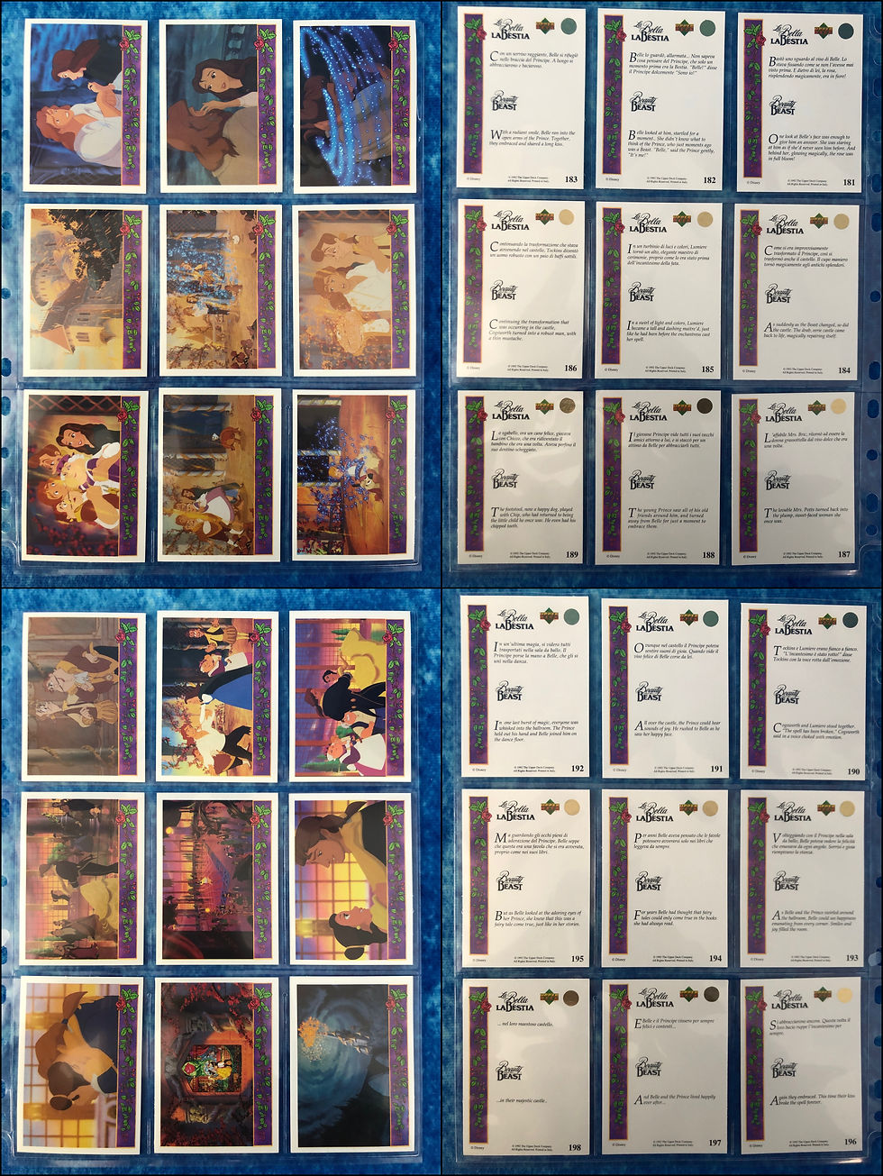 Thumbnail: Beauty and the Beast complete trading card base set by Upper Deck 1992