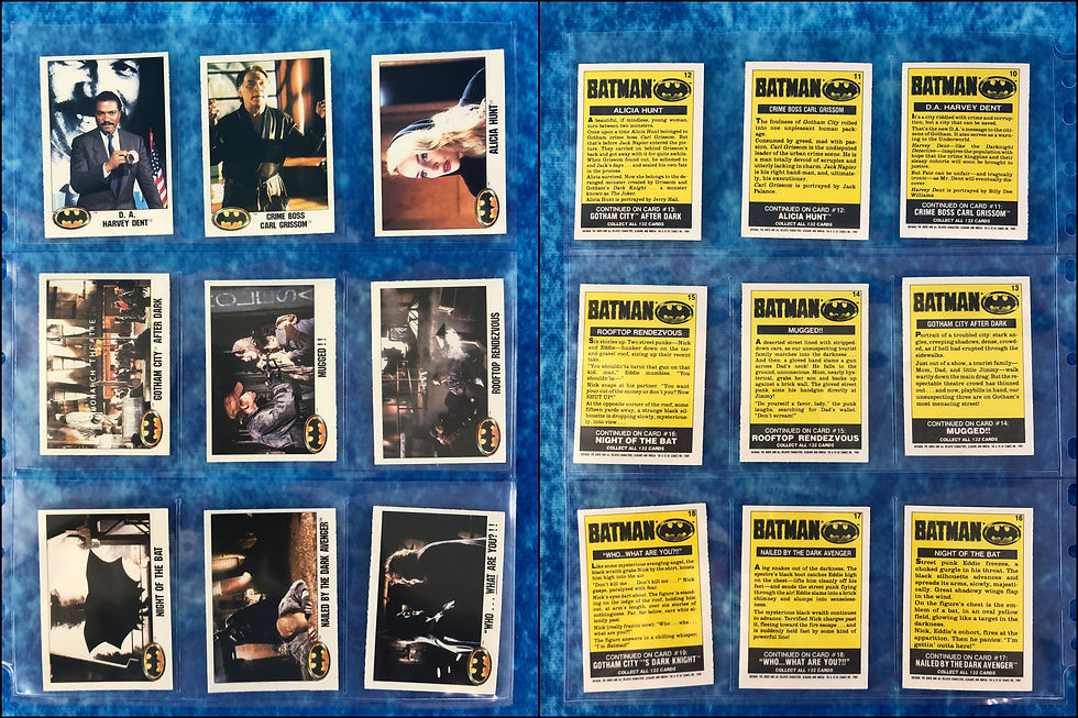 Thumbnail: Batman The Movie 1st Series complete trading card set Topps 1989 Small size