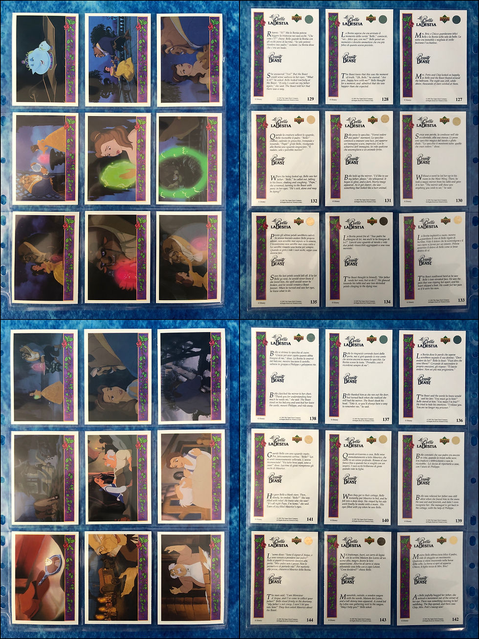 Thumbnail: Beauty and the Beast complete trading card base set by Upper Deck 1992