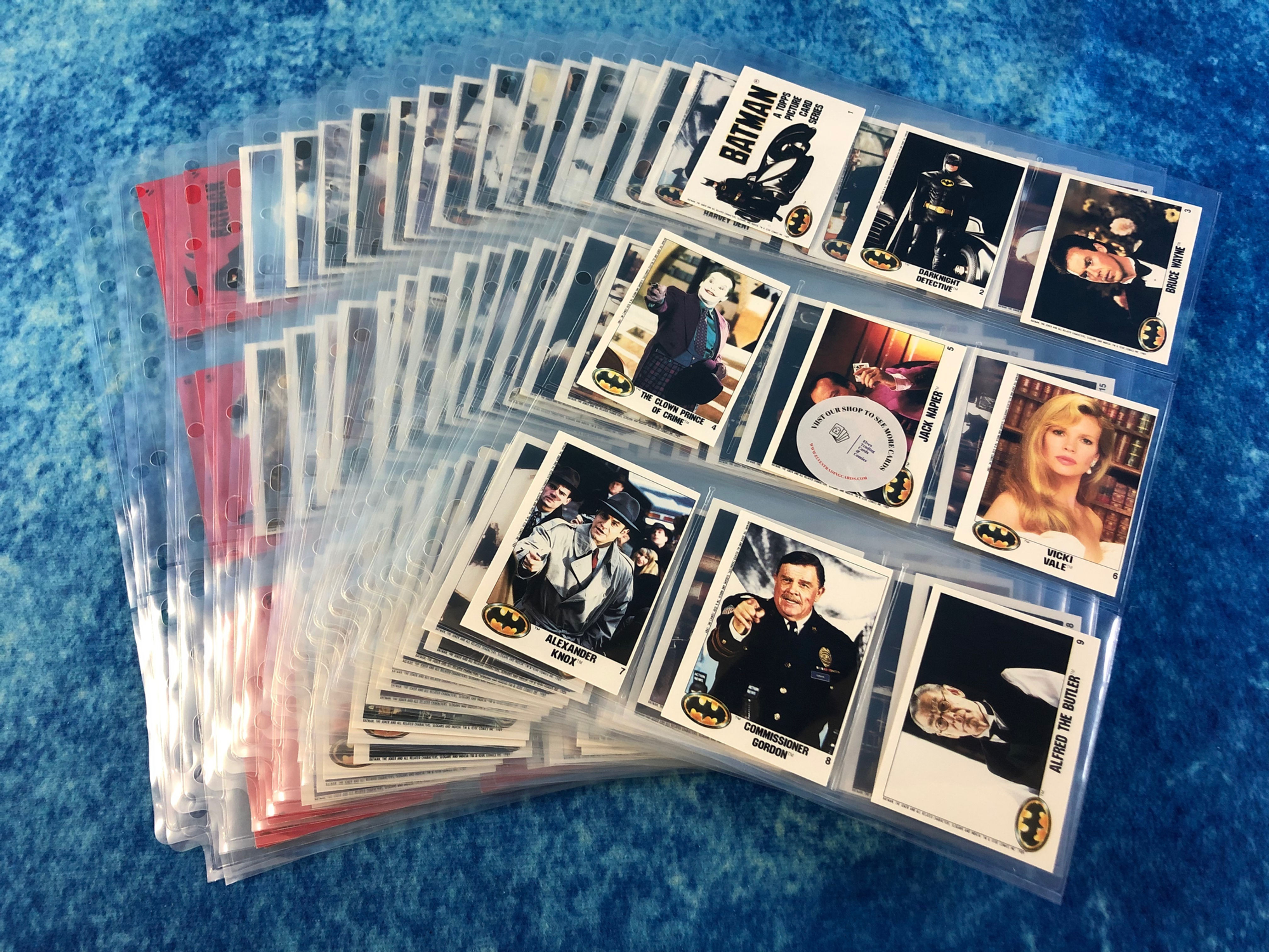Batman The Movie 1st Series complete trading card set Topps UK 2nd Variation