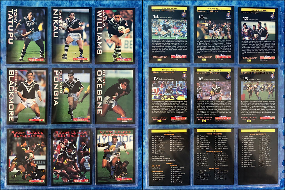 Thumbnail: Rugby League Superstars 1995 Complete trading card base set by Card Crazy1995