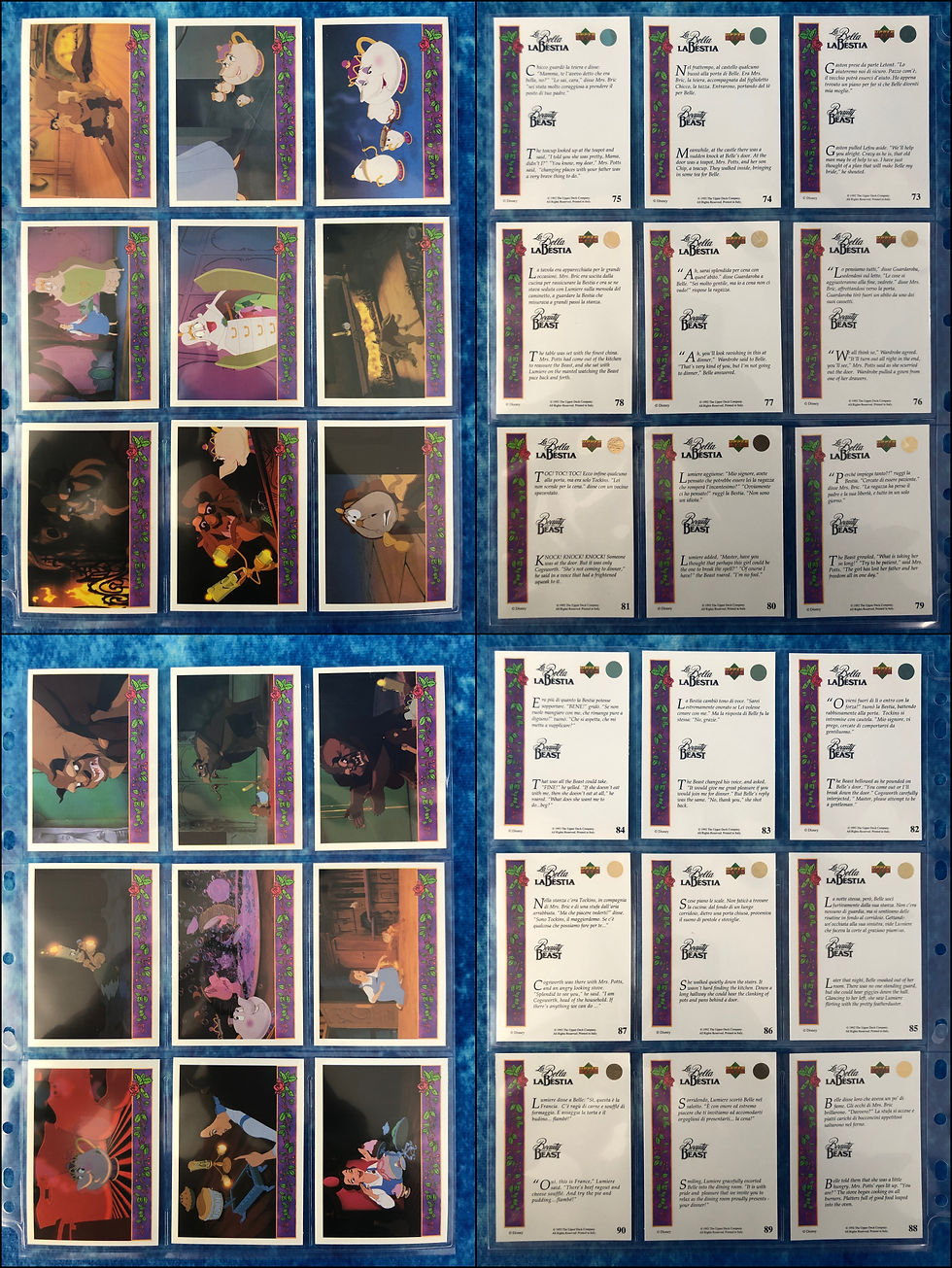 Thumbnail: Beauty and the Beast complete trading card base set by Upper Deck 1992