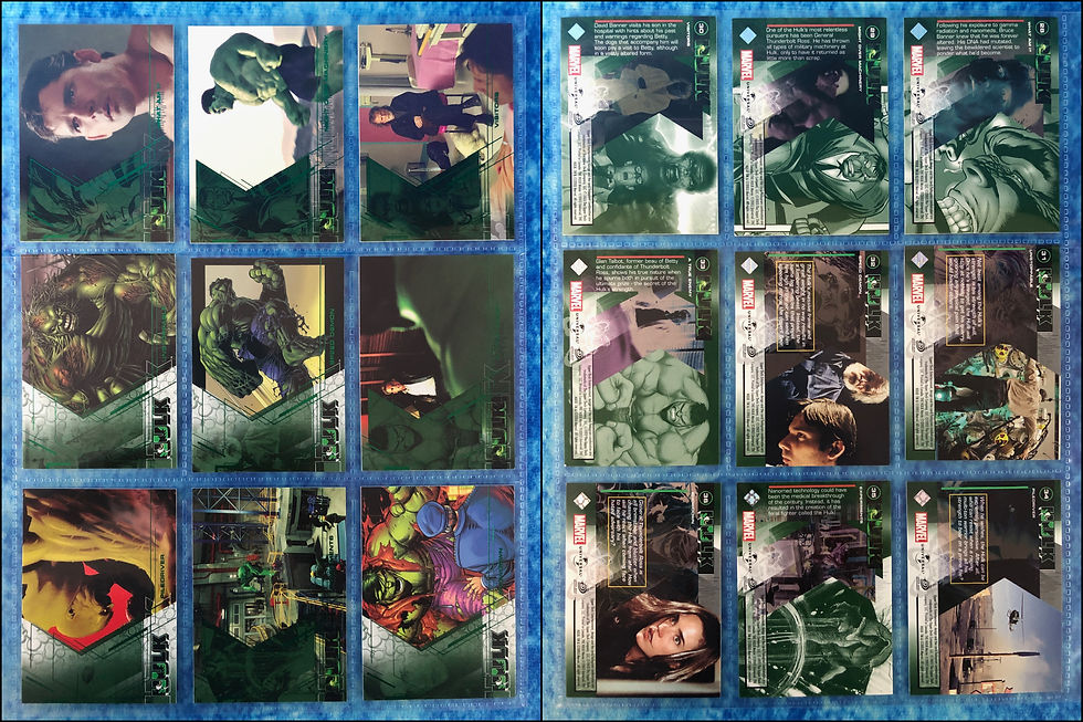 Thumbnail: Hulk Movie Trading card complete base set by Upper Deck 2003