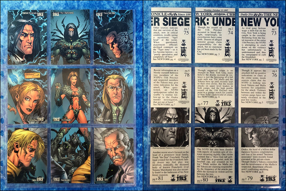 Thumbnail: Family Ties Darkness Witchblade Complete trading card base set by Top Cow 1997