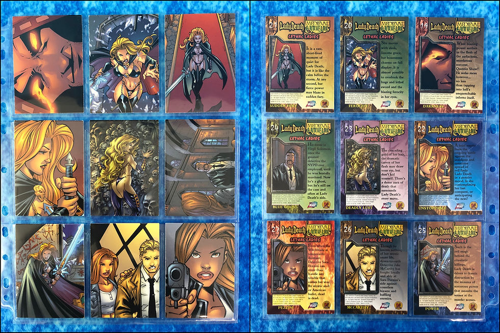 Thumbnail: Lethal Ladies: Lady Death/Medieval Witchblade complete trading card base set