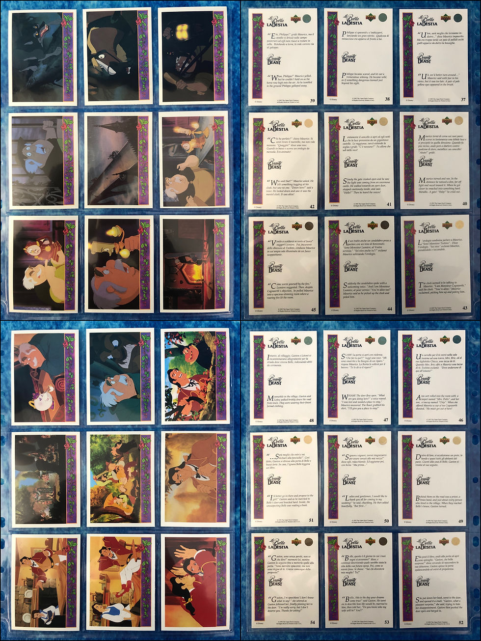 Thumbnail: Beauty and the Beast complete trading card base set by Upper Deck 1992