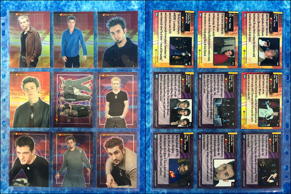 Thumbnail: NSYNC complete trading card base and chase set by Topps 2000 Justin Timberlake