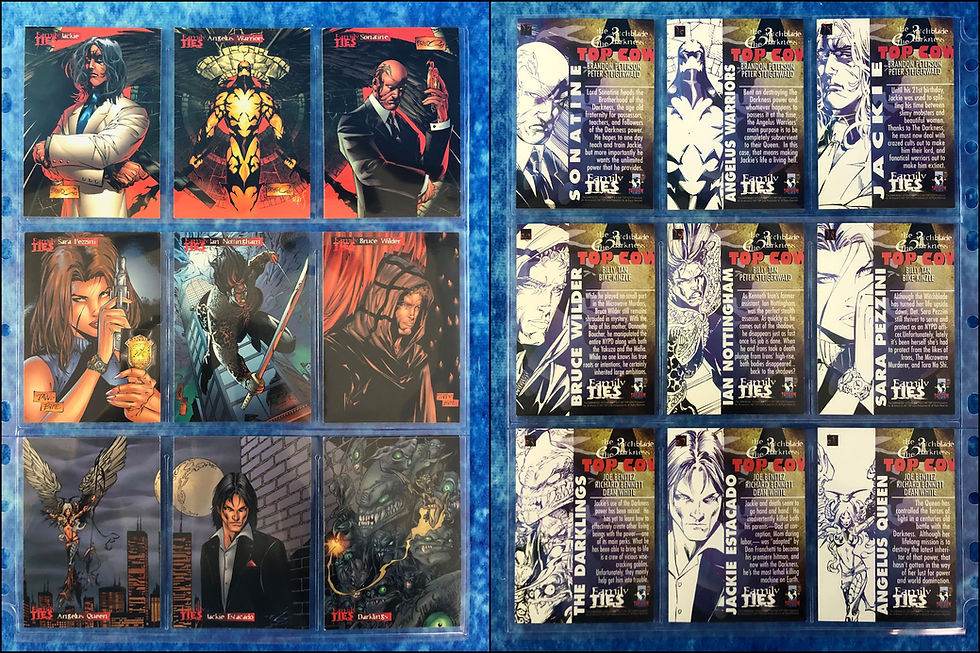 Thumbnail: Family Ties Darkness Witchblade Complete trading card base set by Top Cow 1997