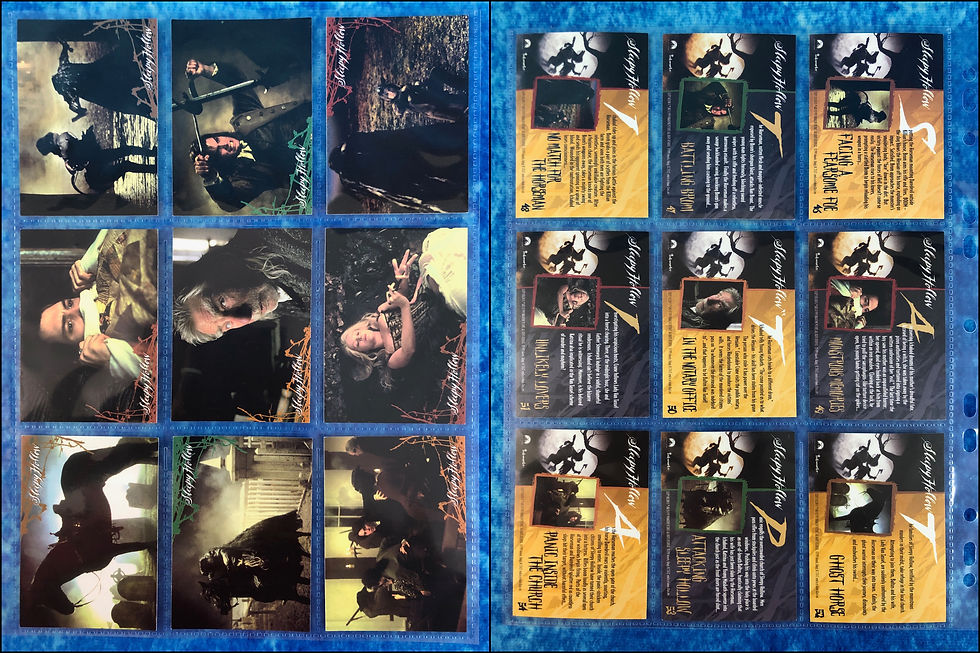 Thumbnail: Sleepy Hollow Tim Burton Moive trading card complete base set by Inkworks 1999