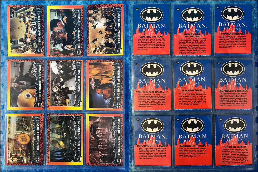 Thumbnail: Batman Returns Movie complete trading card base set by Topps 1992