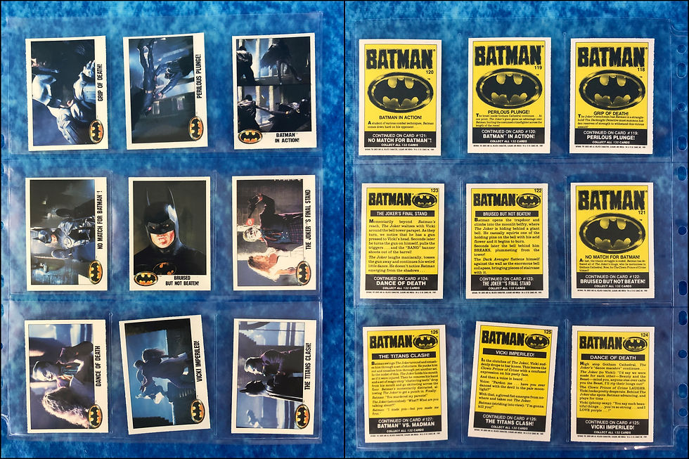 Thumbnail: Batman The Movie 1st Series complete trading card set Topps 1989 Small size