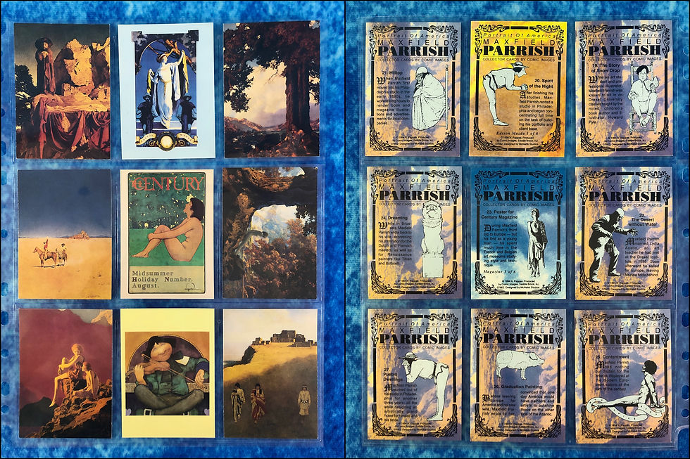 Thumbnail: Maxfield Parrish: Portrait of America complete trading card base set 1994