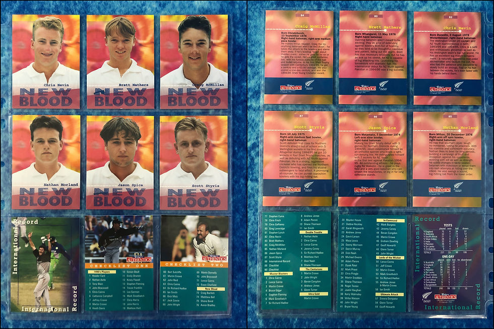 Thumbnail: High Velocity New Zealand Cricket complete trading card base set Card Crazy 1996