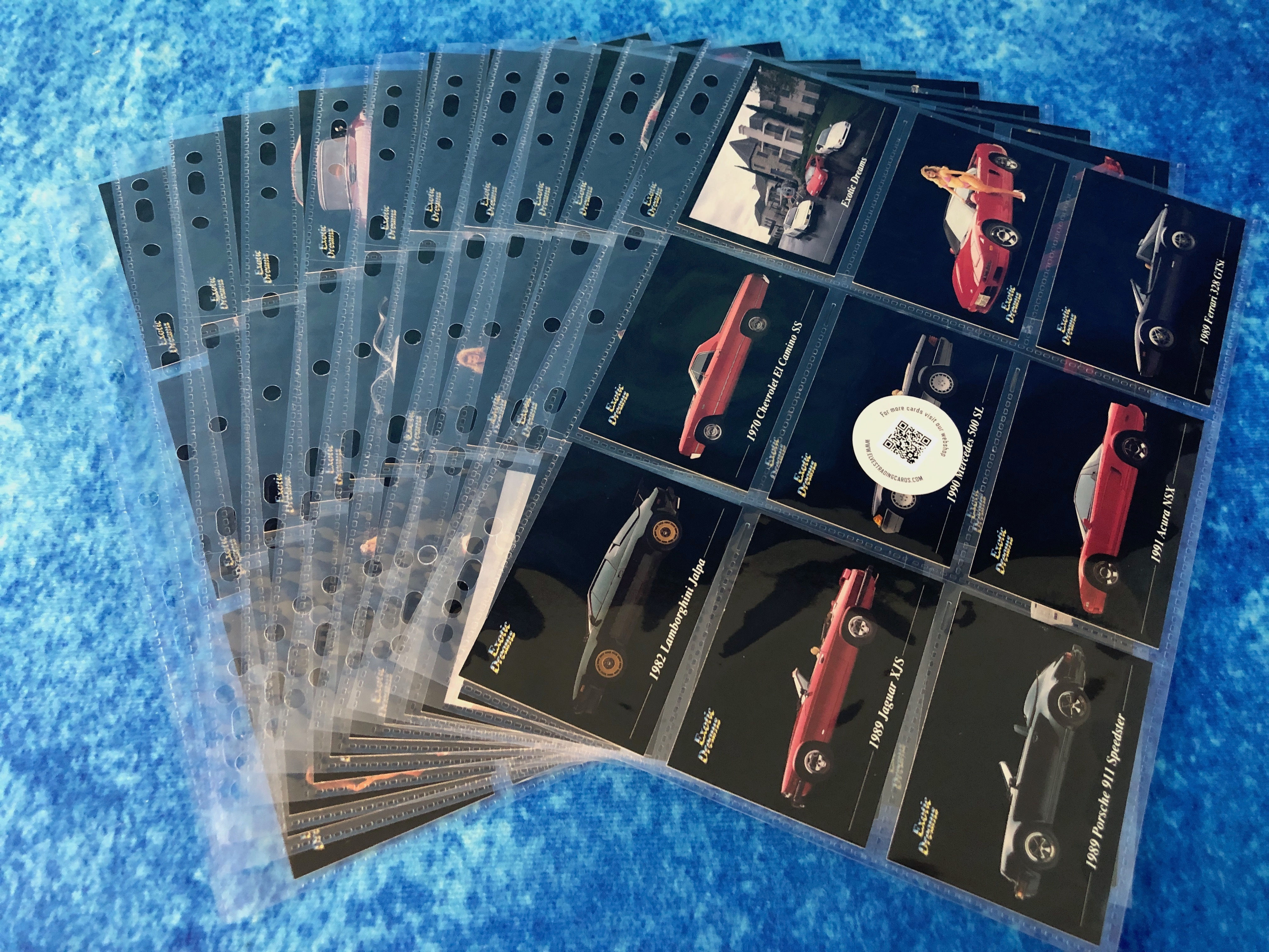 Exotic Dreams Cars trading card complete base set by All Sports Marketing 1992