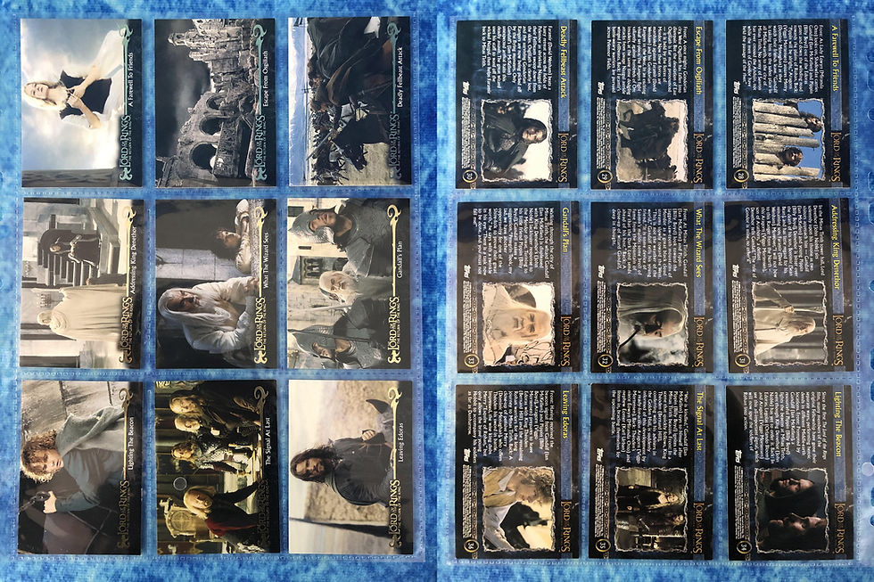 Thumbnail: Lord of the Rings: Return of the King complete trading card base set Topps 2003