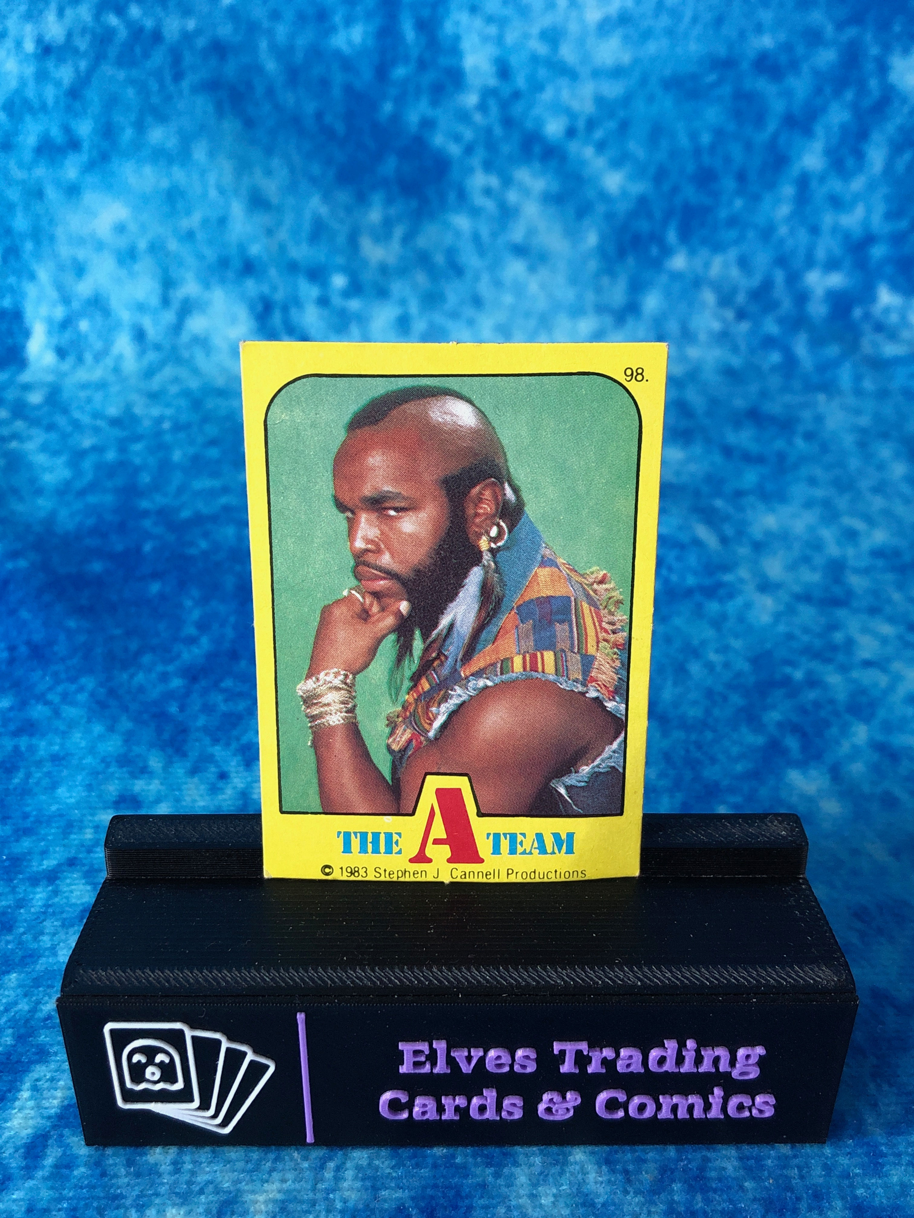 The A-Team TV Series SINGLE Non-Sport Trading Card by Monty Gum 1983 (Yellow)