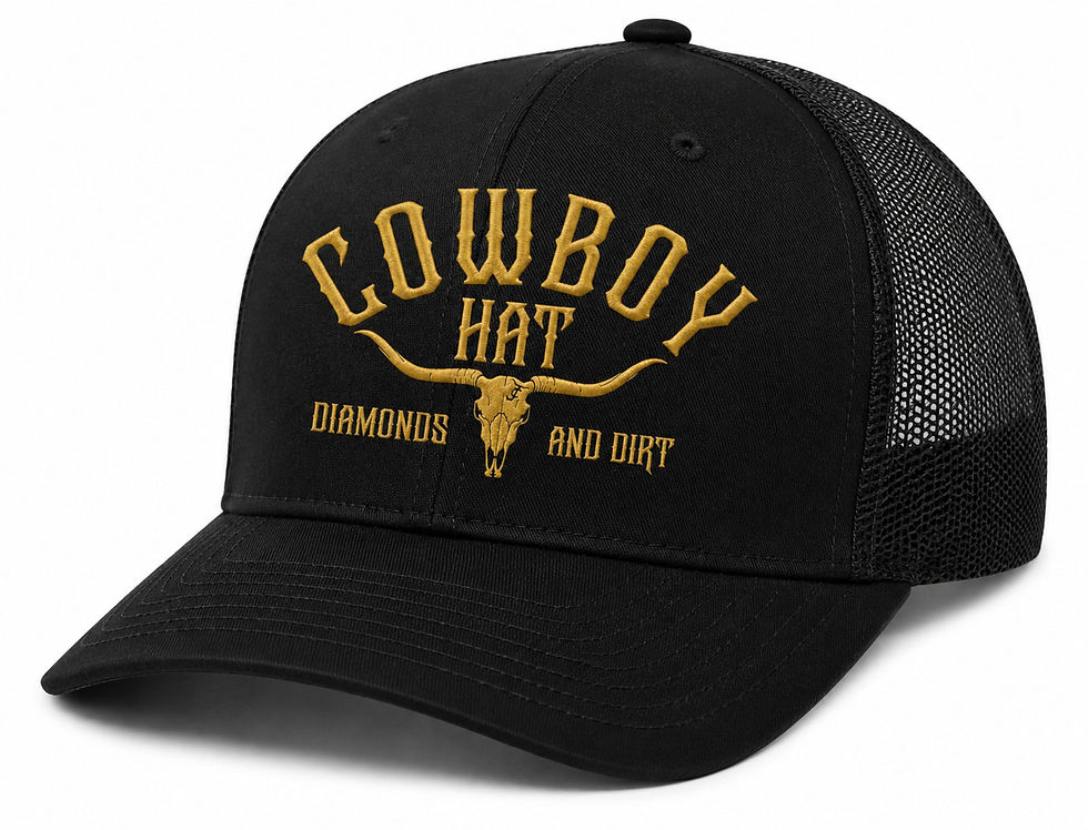 Thumbnail: Cowboy Hat Snapback – Grey/Black