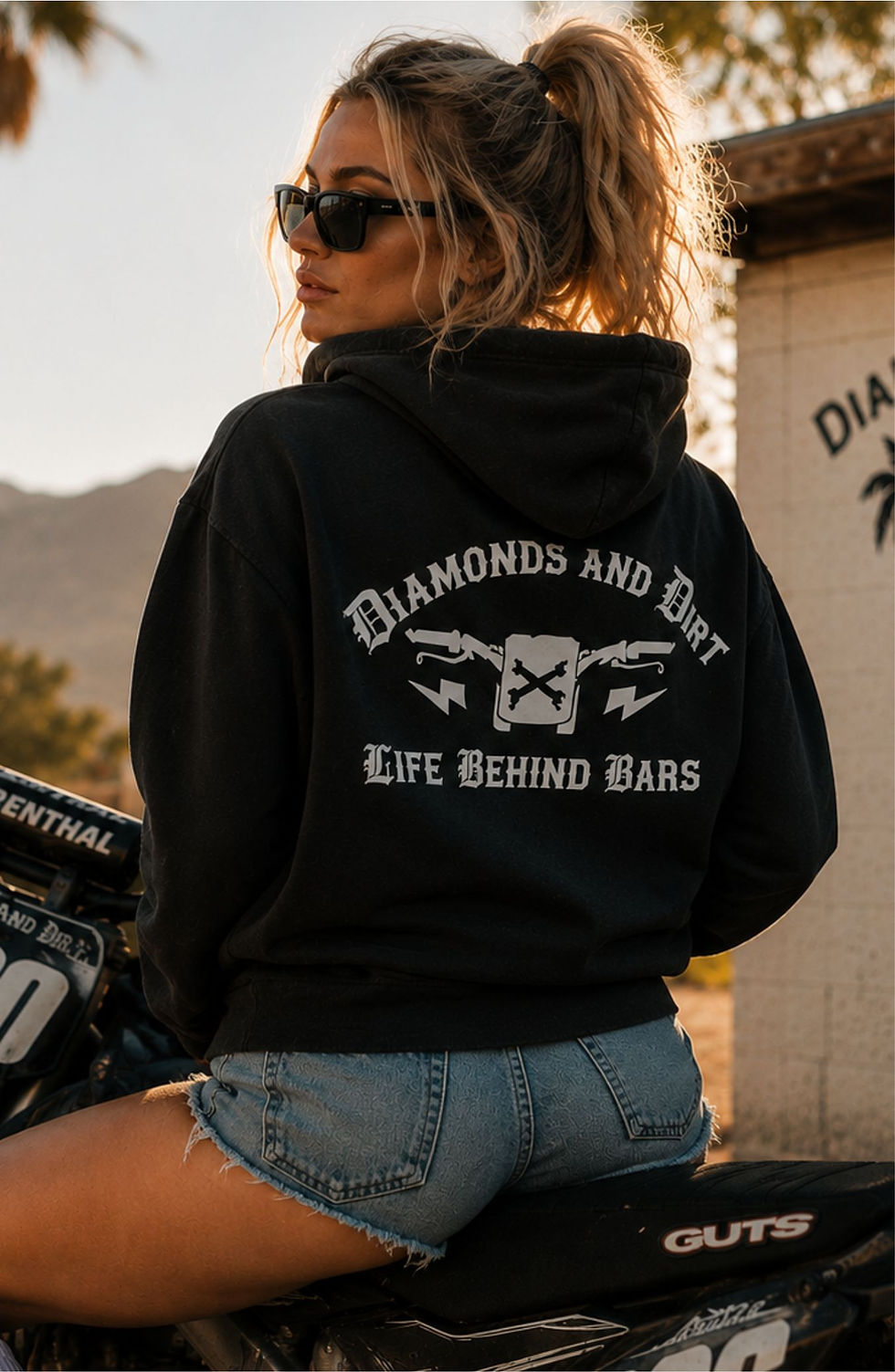 Thumbnail: Life Behind Bars Vintage Black Hoodie
