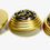 Thumbnail: Plastic Button in Gold or Silver with Three Birds (R333)