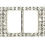 Thumbnail: Buckle - diamanté, small rectangle (R821)