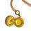 Thumbnail: Glass Button Jewellery - Blue and silver gilded moonglow