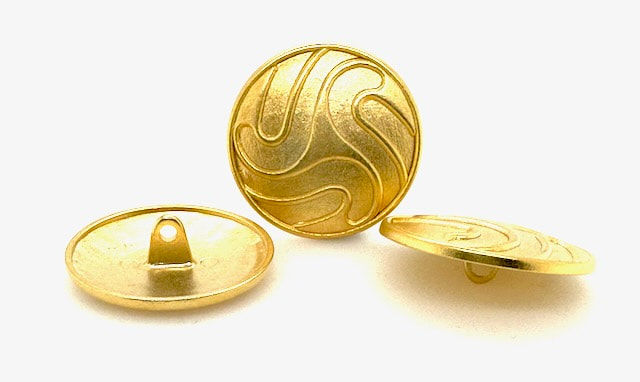 Thumbnail: Metal Button - triskelion motif, gold or silver (R840)