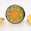 Thumbnail: Enamelled Button - gold, various colours (R795)