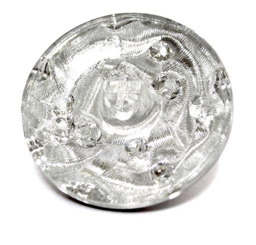 Thumbnail: Glass Button - silver (R456)