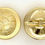 Thumbnail: Plastic Button - Metal Plated, Domed Basketweave (R583)