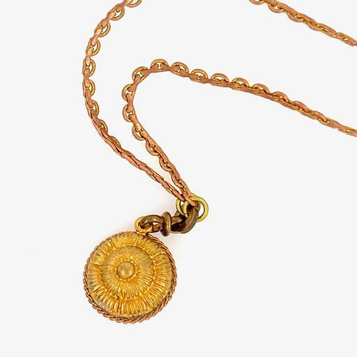 Thumbnail: Glass Button Jewellery - Green high facet necklace