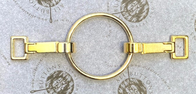 Thumbnail: Buckle / Closure - gold ring and two clips (R750)