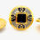 Thumbnail: Enamelled Button - gold domed, various colours (R792)