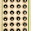 Thumbnail: Glass Button - black with gold gilded detail (R889)
