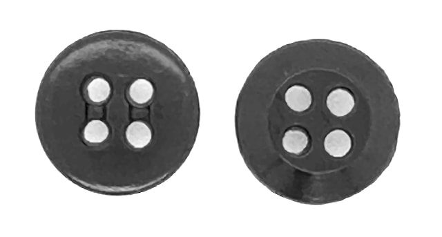 Thumbnail: Plastic vintage-style suspender buttons (R875)
