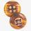 Thumbnail: Plastic Button - Mock Tortoiseshell with copper-coloured eyelets (R652)