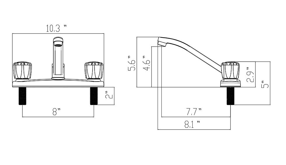 Thumbnail: Wasserman 20012011 - Non Metallic Faucet Double Handle Washerless Cartridge