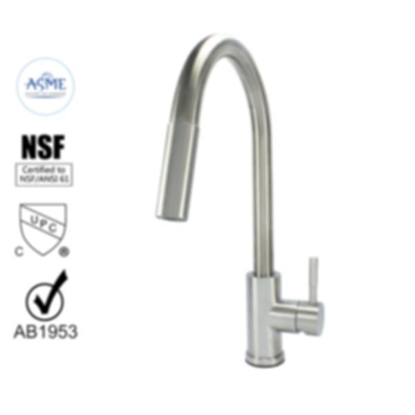 Wasserman S1400123 - SS Kitchen Faucet Single Handle Pulldown Ceramic Cartridge