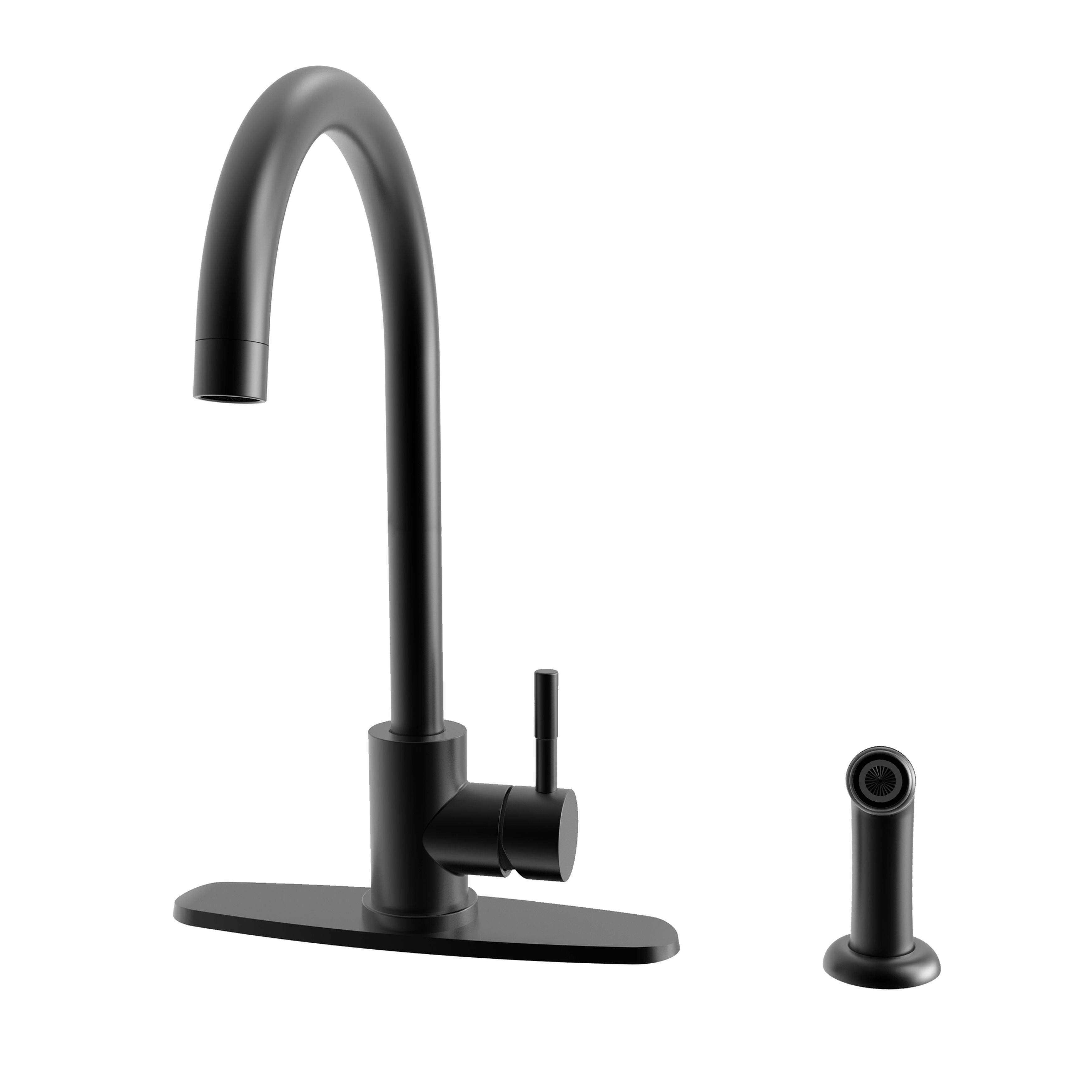 S1101423 - SS Kitchen Sink Faucet Single Handle with Side Sprayer&Deck