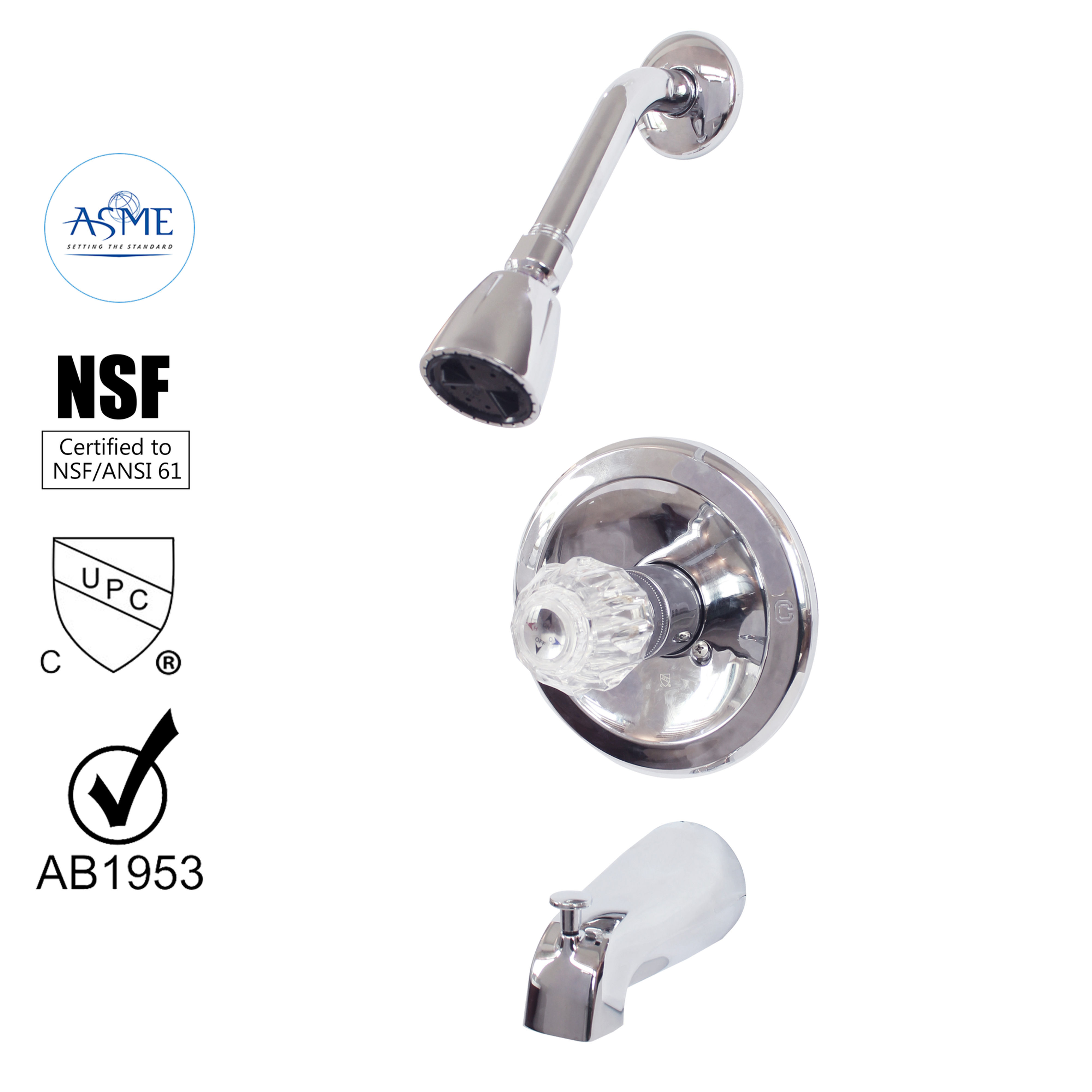 90116030 Single handle tub & shower kit (NON PRESSURE BALANCE)